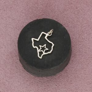 sterling silver vintage texas lone star state charm pendant